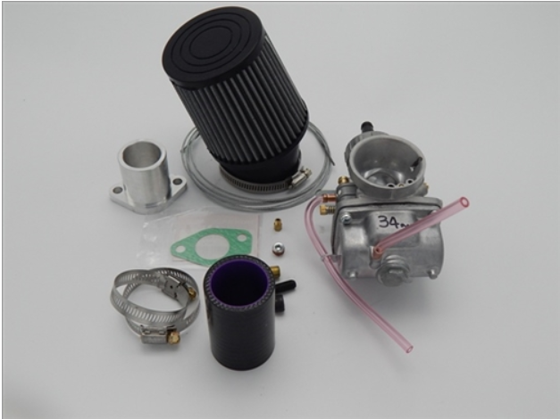 Carburetor Kit, 34mm Mikuni Round Slide, GX390, 402, & 460