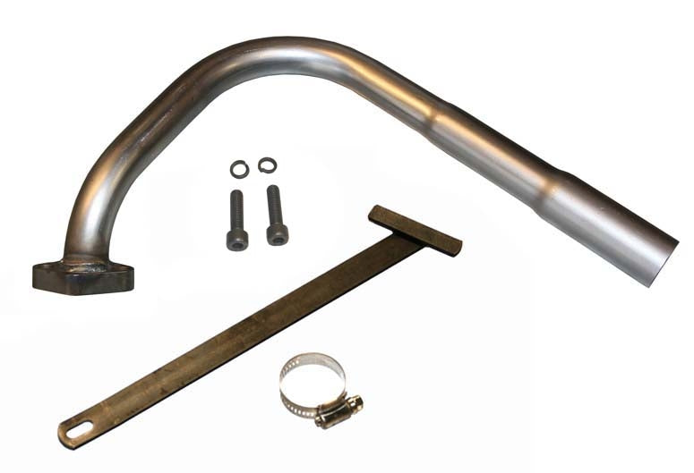 Exhaust, Thick Flange Small Block Open Pipe w- Mountr w- Brace