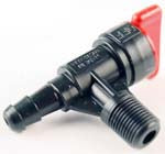 Fuel Tank, Pep Cock G-Man 1-4 NPT 1-4 Barb Shut off