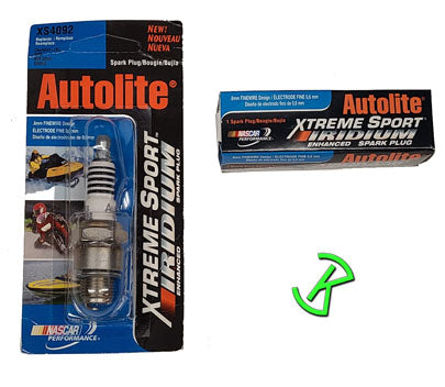 Spark Plug, Autolite XS4092, Iridium 1-2 inch reach. Methanol Jr. Drag