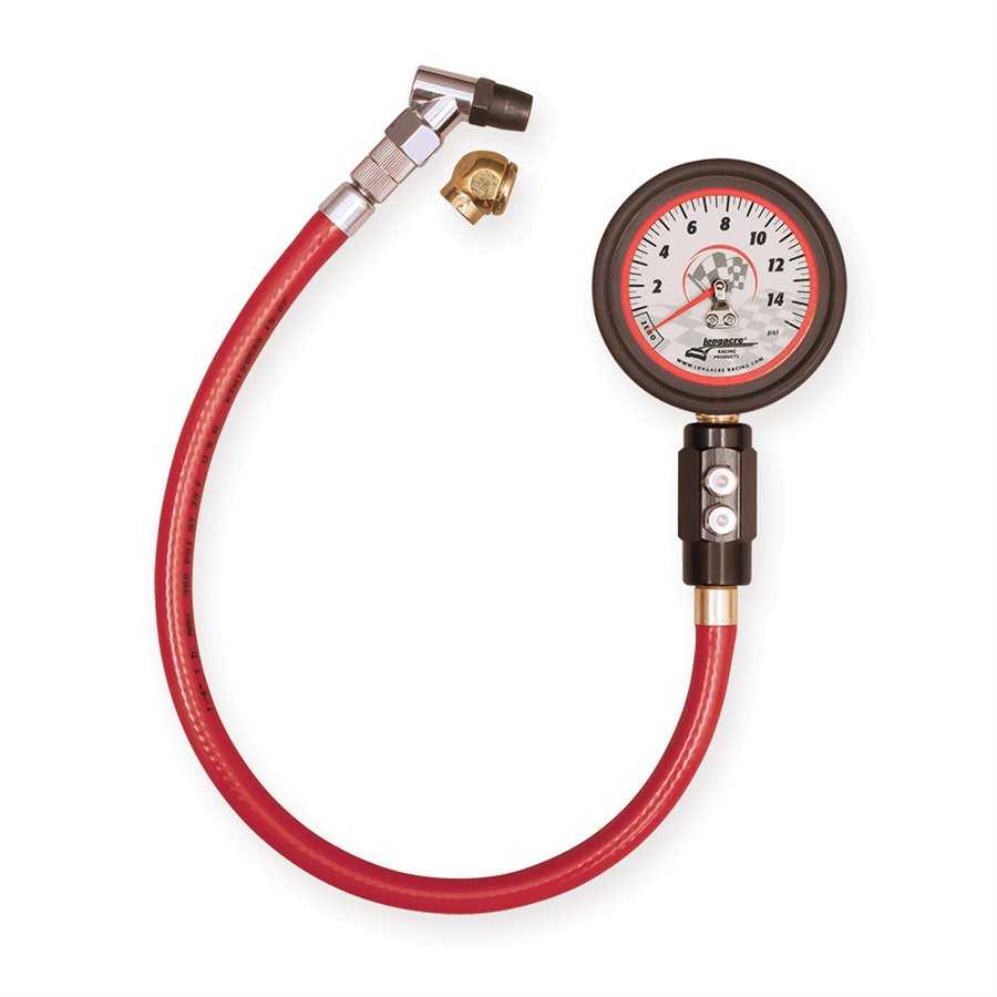 Tire Gauge 0-15 lbs. 2" Face Longacre