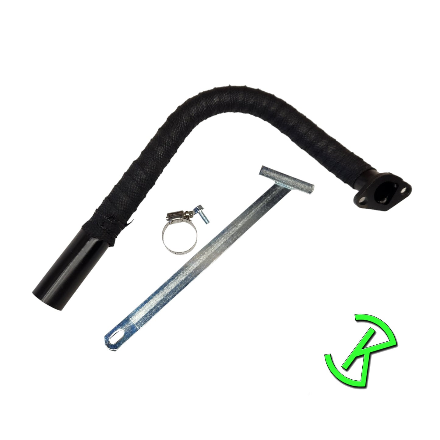 Exhaust, Small Block Clone Open Pipe, Wide Range Power w- Brace